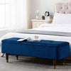 KATRINA VELVET STORAGE OTTOMAN FOOTSTOOL BEDROOM LIVING ROOM BENCH SEATING