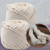 5mm Natural Beige Cotton Twisted Cord Ropes Macrame String Artisan DIY Craft Set
