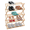 Folded Bamboo Shoe Rack Cabinet Storage Organizer Wooden Shelf Stand Shelves