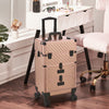 Rose Gold Makeup Trolley Train Case Beauty Cosmetic Vanity Case Box Wheel Drawer