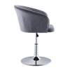 1x Barstool Velvet Padded Bar Stool Metal Base Salon Breakfast Chair Adjustable