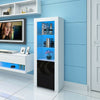 Cabinet Sideboard Unit Cupboard Display Matt body - High Gloss Doors LED Lights