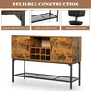 Industrial Buffet Sideboard Freestanding Kitchen Cupboard Console Table W/ Rack