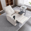 Electric Recliner Chair Sofa TV Armchair with Cup Holder Bluetooth Speaker White