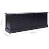 Solid Paulownia Wood TV Cabinet Stereo Cabinet TV Stand Black/White