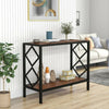 Vintage 2-Tier Console Table Sofa Desk for Living Room Entryway Hallway Furnitur