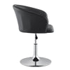 1pc Faux Leather Seat Back Barstool Metal Base Breakfast Salon Chair Adjustable