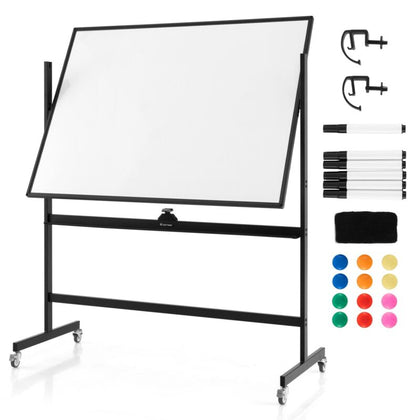 Rolling Magnetic Double Sided Whiteboard Height Adjustable Mobile White Board