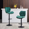 2 Pcs Bar Stools Bar Chair Breakfast Stools Kitchen Leather Adjustable Swivel