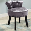 Velvet Fabric Vanity Stool Piano Makeup Seat Bedroom Dressing Table Chair Home