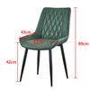 2x Green Dining Chairs Faux Leather/ PU Restaurant Dining Room Furniture Chair