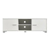 Panana White TV Stand Cabinet Unit 2 Door 2 Shelves Cupboard Entertainment