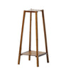 Indoor Corner Plant Stand Pot Holder Wooden Flower Shelf 2 Tier Display Rack UK