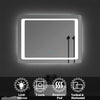 Illuminated Bathroom Mirror with LED Lights Demister Touch Sensor Wall Mounted