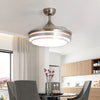 Ceiling Fan Light Living Room LED Lighting Retractable Blades Remote Control