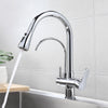 3 Ways Kitchen Mixer Taps Pure Water Filter Pull Out Spray Head Swivel Spout Tap