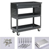 Tool Storage Heavy Duty Garage Trolley Workshop Cart Shelf 3 Tires/Wheels/Drawer