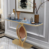 Modern Slim Console Table Marble Sofa Desk Pedestal Table Living Room Furniture