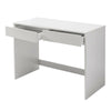 Black Computer Desk 2 Drawer Dressing Table Wooden Furniture Office 100cm - L