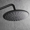 Bathroom Round Thermostatic Mixer Shower Set Matte Black Exposed Twin Head Valve