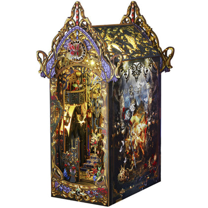 DIY Book Nook Kit 3D Wooden Puzzle Bookshelf Decor Miniature Dollhouse Model·