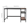 Computer Writing Desk PC Table Study Gaming w/2 Shelves Home Office Accessories