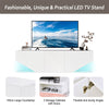 Modern TV Unit Cabinet White TV Stand High Gloss 3 Door w/ RGB Led Lights 140cm