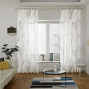 2PCS Leaves Pattern Voile Panel Net Curtain Window Curtains Home Decors 2color