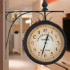 Outdoor Garden Paddington Station Wall Clock Double Sided Outside Bracket Retro