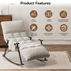 Relax Rocking Chair Adjustable Armchair w/Footstool, Reclining Chair w/Storage