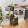 4/5 Tiers Kitchen Rotating Trolley Cart Vegetable Fruits Organiser Storage 95cm