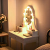 Vanity Dressing Table Set Makeup Desk W/Detachable Tabletop &LED Rotating Mirror