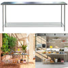 High Quality Kitchen Table Worktop Work Bench Catering Backplash Stainless Steel