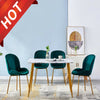 Dining Rectangle Table and 4 Velvet Fabric Chairs Set Kitchen Dinning Room UK