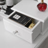 Dressing Table with Drawers, Mirror Stool Set Makeup Desk Vanity Table Bedroom
