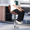 2PCS Bar Stools Gas Lift Swivel Stool Pub Club Cafe Breakfast Chair Faux Leather
