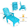 Folding Chaise Lounge Chair Adjustable Patio Reclining Chair Outdoor Sun Lounger