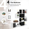 Wooden Bookshelf Display Rack 4 Tiers Storage Organiser Freestanding Bookcase