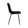 2x Black Velvet Dining Chairs Restaurant Chairs Modern Dining Room Furniture