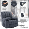 Power Lift Recliner Electric Massage Chair Armchair Single Sofa with Heat Grey