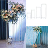 Metal Flower Rack Wedding Party Art Geometric Column Vases Stand Top Props Decor