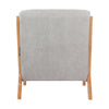 Linen Fabric Padded Armchair Wooden Frame Single Sofa Chair Living Room Bedroom
