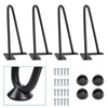 4 x Hairpin Legs / Hair Pin Legs Set for Furniture Bench Desk Table Metal 8"-28"