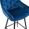 2* Velvet Bar Stools Breakfast Bar stool Pub Chairs Padded Seat Metal Leg CLIPOP