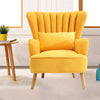 Fabric Upholstered Armchair Retro Wing Back Living Room Sofa Chair with Cushion