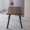140cm Wooden Dining Table Oak with Metal Legs for Home Dining Room Furniture