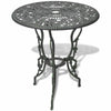 Garden Bench Cast Aluminium Outdoor Park Seat Chair & 3 Piece Dining Set Table