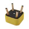Linen Footstool Upholstered Padded Stool Pouffe Seat Footrest Chair Wooden Legs
