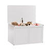 Large Wooden Toy Box Kids Storage Unit Heavy-Duty Chest Bench W/ Safety Hinge