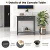 Modern Console Table 2 Drawer w/Shelf Dressing Table Hallway Hall Desk Furniture